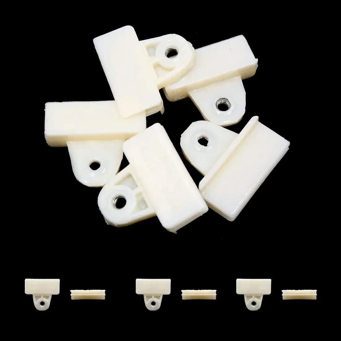5 pezzi di supporto per canale in vetro per finestra bianca, clip per rivetti, fermagli in plastica 80320 01G00 per Nissan