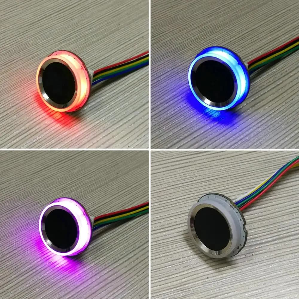 R502-A round ring RGB LED small thin UART DC3.3V digital fingerprint module access control Arduino