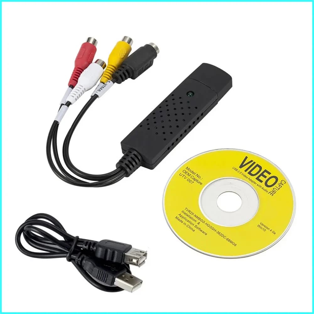 Adattatore Video USB 2.0 con acquisizione Audio Easy Cap acquisizione Video convertitore di acquisizione Video da VHS a DVD per Win7/8/XP/Vista/Win10