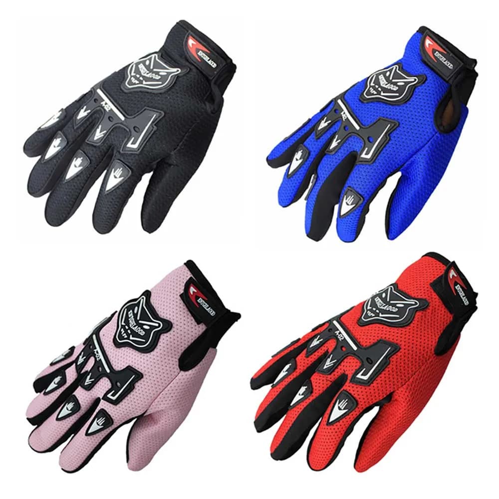 TDPRO Bambino Estate Inverno Guanti da moto a dita intere Bambini 3-12 anni Bambini Moto Motocross Luvas Guanto da corsa in pelle