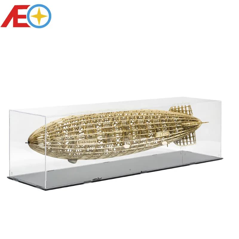 AEO LZ-129 Hindenburg Zeppelin Airship 1:408 Scale Balsa Wood Skeleton Model Kit DIY 3D Assembly Static Display Aircraft Plane