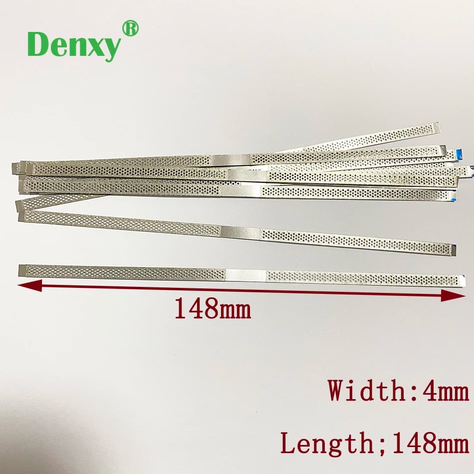 Denxy 10pcs dental abrasive strip with metal hole polishing teeth dentist whitening materials polystripes dental diamond strips