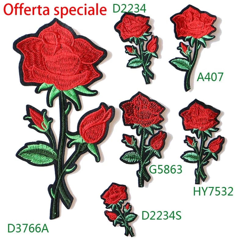 Pink with love leaves iron embroidered on toppe for clothing strips DIY dresses Patchwork Sticker badges of customized flowers
