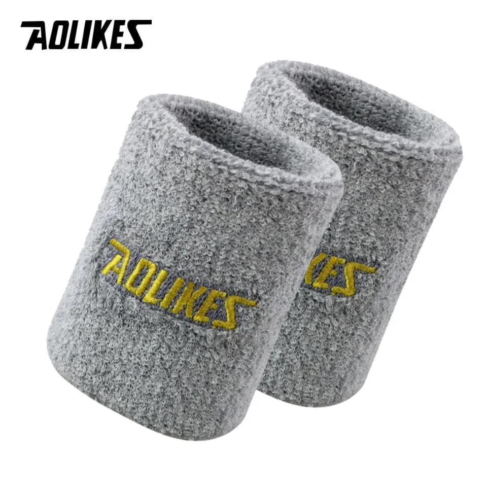 AOLIKES Polso Sweatband Tennis Sport Polsino Volleyball Gym Pole Brace Support Sweat Band Towel Bracelet Protection 8 /11 cm