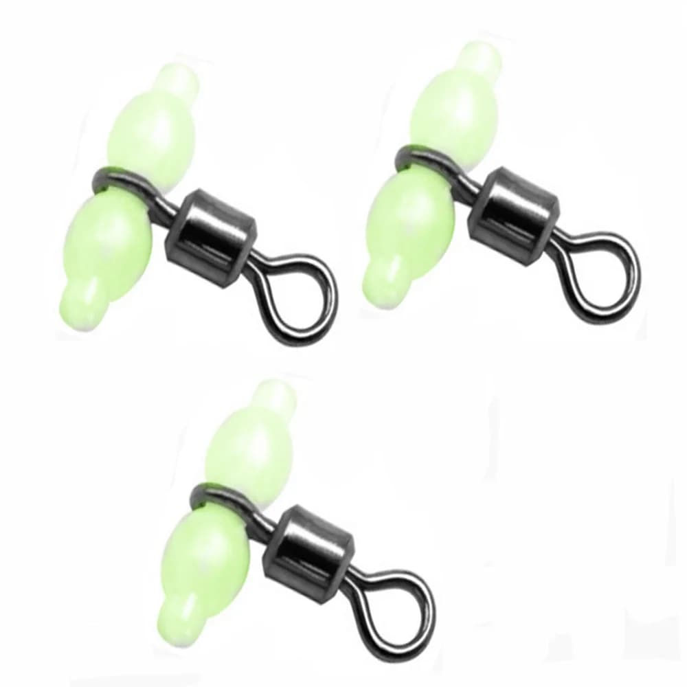 Girevole con cuscinetto a sfera luminoso da pesca 5 pz/lotto 2 # 4 # Anelli solidi Connettore da pesca Accessori per ganci per attrezzatura da pesca per barche oceaniche