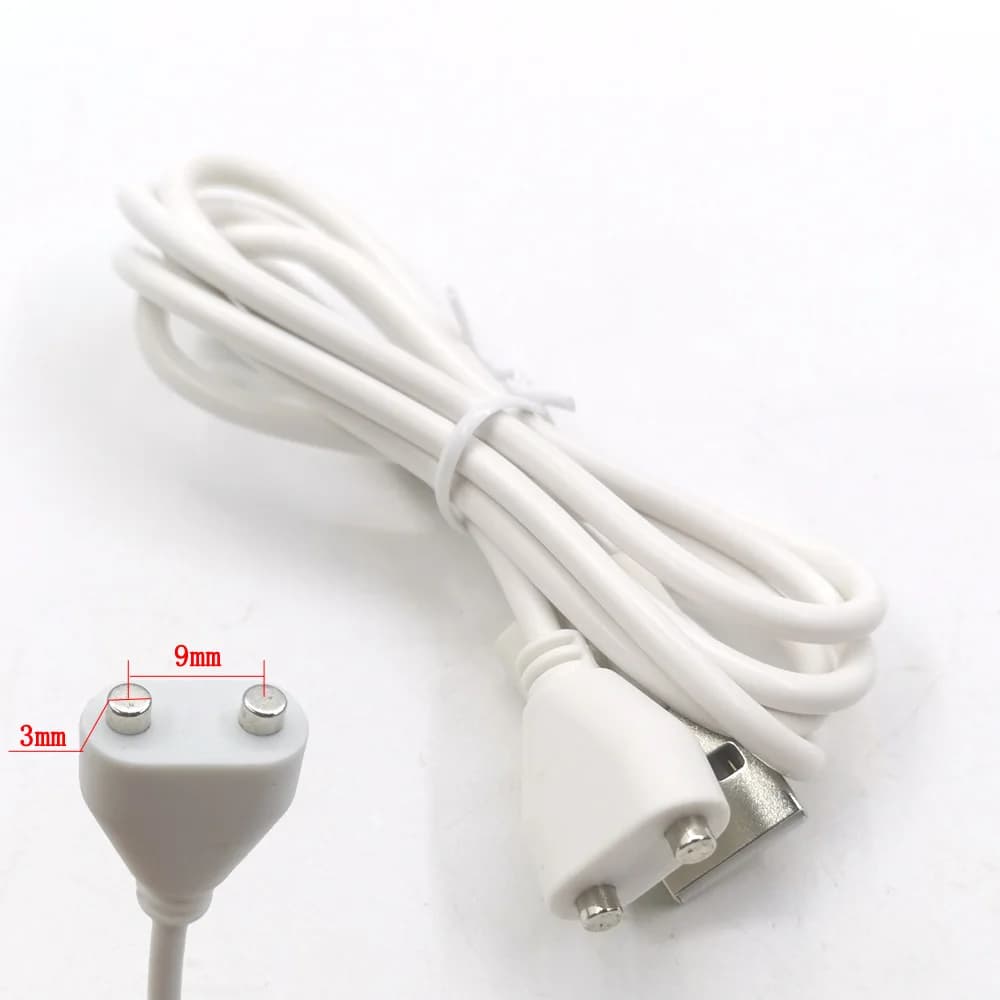2 pin magnetic charging cable 9 mm with central spacing Magnete Suctio USB charging connector for beauty instrument Smart device
