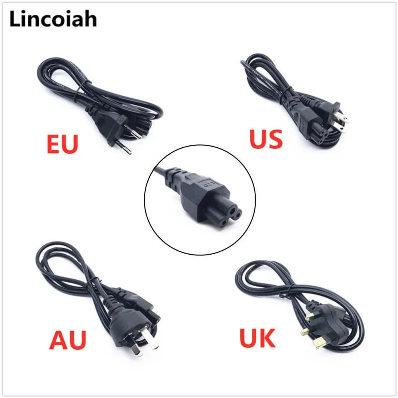 1.2m EU/US/AU/UK Plug cavo adattatore di alimentazione ca cavo cavo 2/3-Prong per cavi di prolunga di alimentazione per Laptop