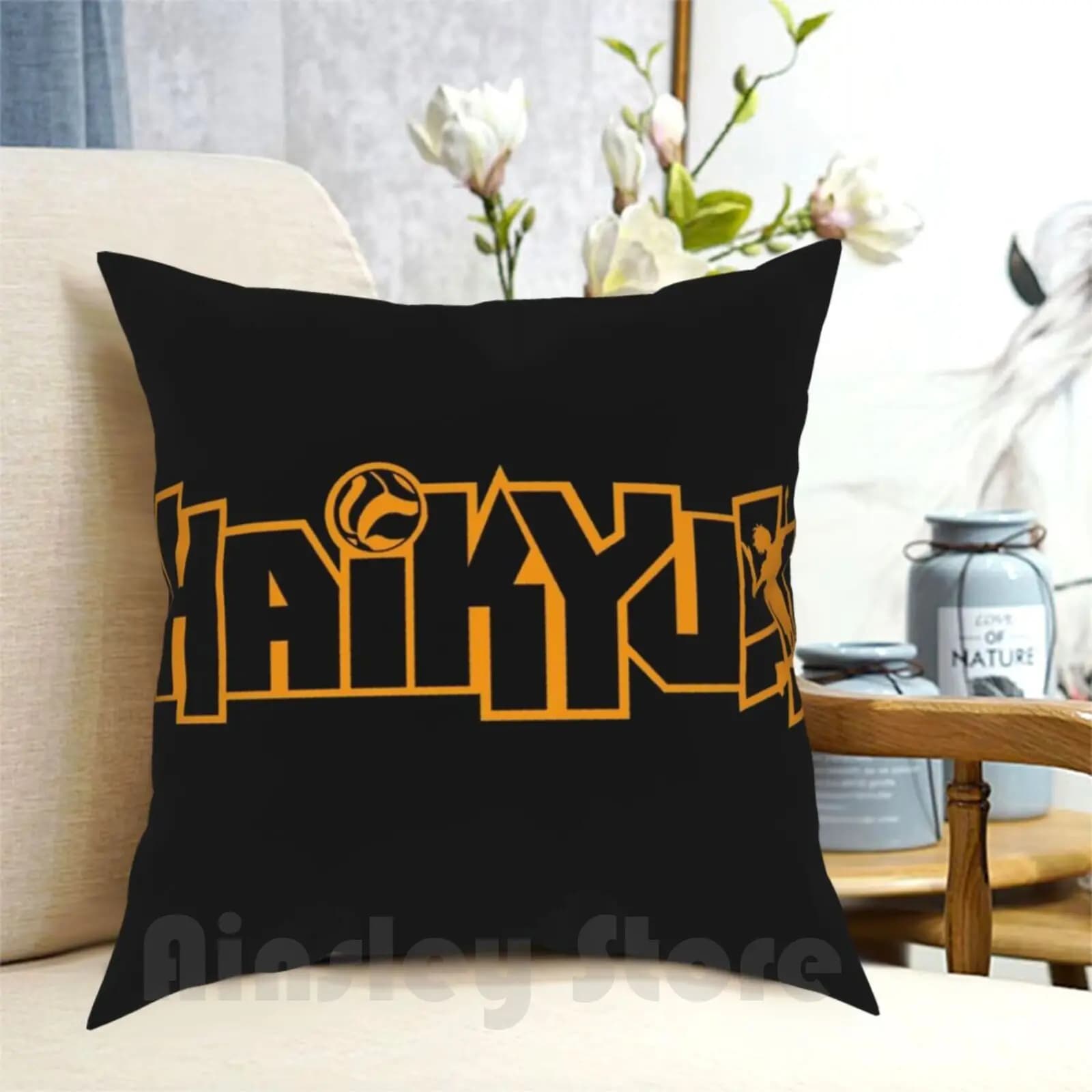 Pillow pillow case with printed logo for home soft lining for your pillow Manga Anime Logo Volleyball Anime Sport Manga High