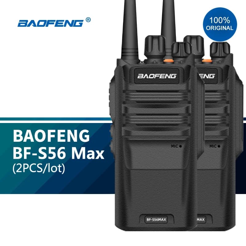 2pc Walkie Talkie a lungo raggio 10KM BF S56 Max IP67 impermeabile ad alta potenza 10W acofveniclof20 ricetrasmettitore portatile Baofeng Ham Radio nuovo