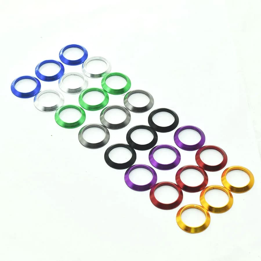 Anello decorativo Anello di rivestimento per canna da pesca Canna da pesca fai da te parte in alluminio Componenti di riparazione controllo dell'avvolgimento di dimensioni miste
