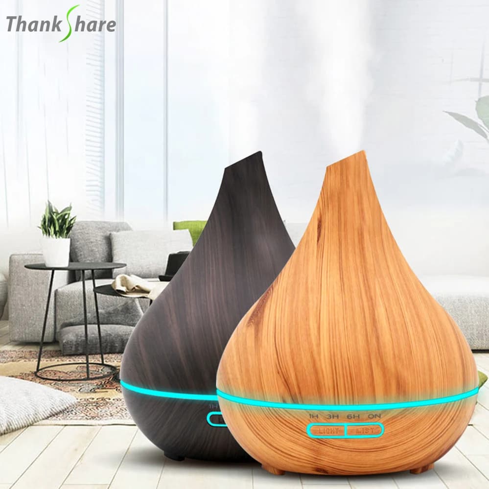Umidificatore di controllo WIFI 400ml Diffusore di aromi di olio essenziale Telecomando Aria fredda Nebbia Purificatore 7 colori di luce per Home Office