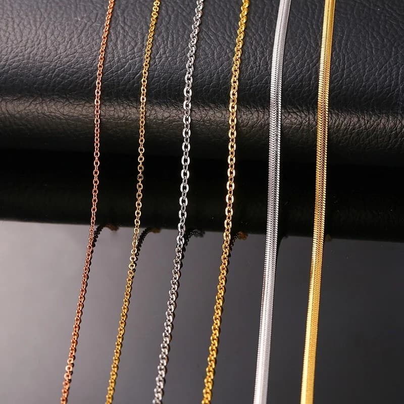 Vnox Collana a catena a maglie fai-da-te con fermagli a moschettone per creazione di gioielli da donna Colar 20"