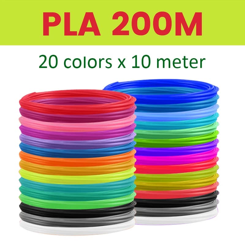 1.75mm PLA/ABS Filament For 3D Printing Pen 3D Pen Material 10/20 Rolls 50M/100M/200M Plastic Filament No Smell for 3D Pencil