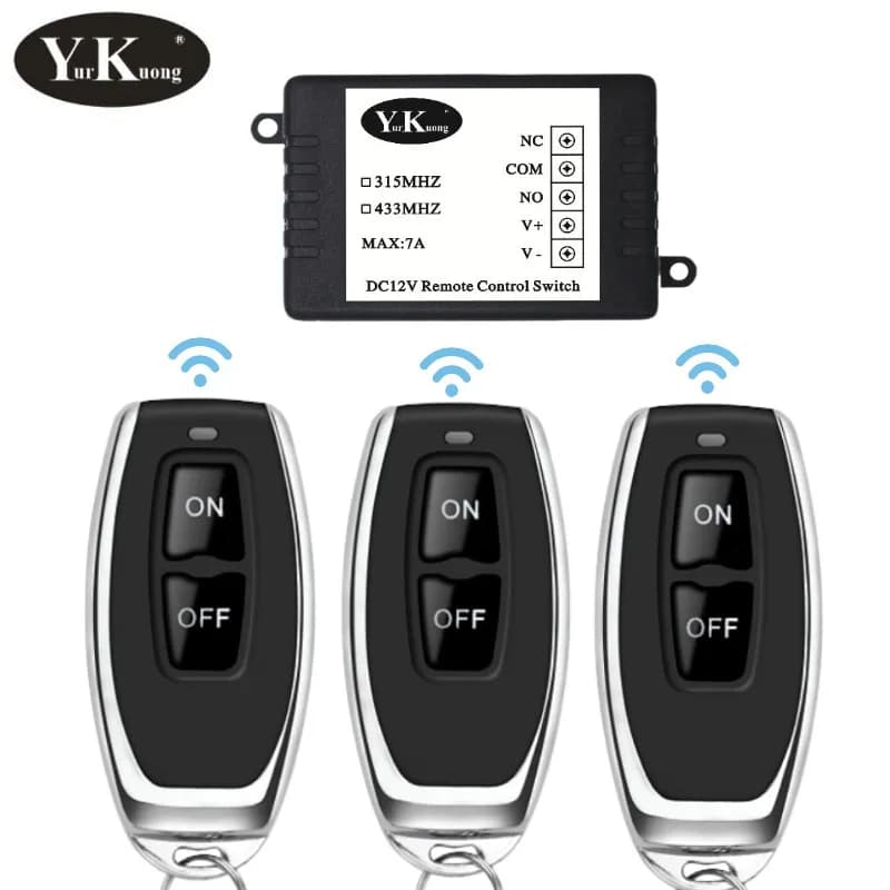433.92MHz Interruttore di telecomando DC 12V 10A Relè Contatto Porta di controllo accessi serratura Porta elettrica interruttore wireless casa intelligente RF RC