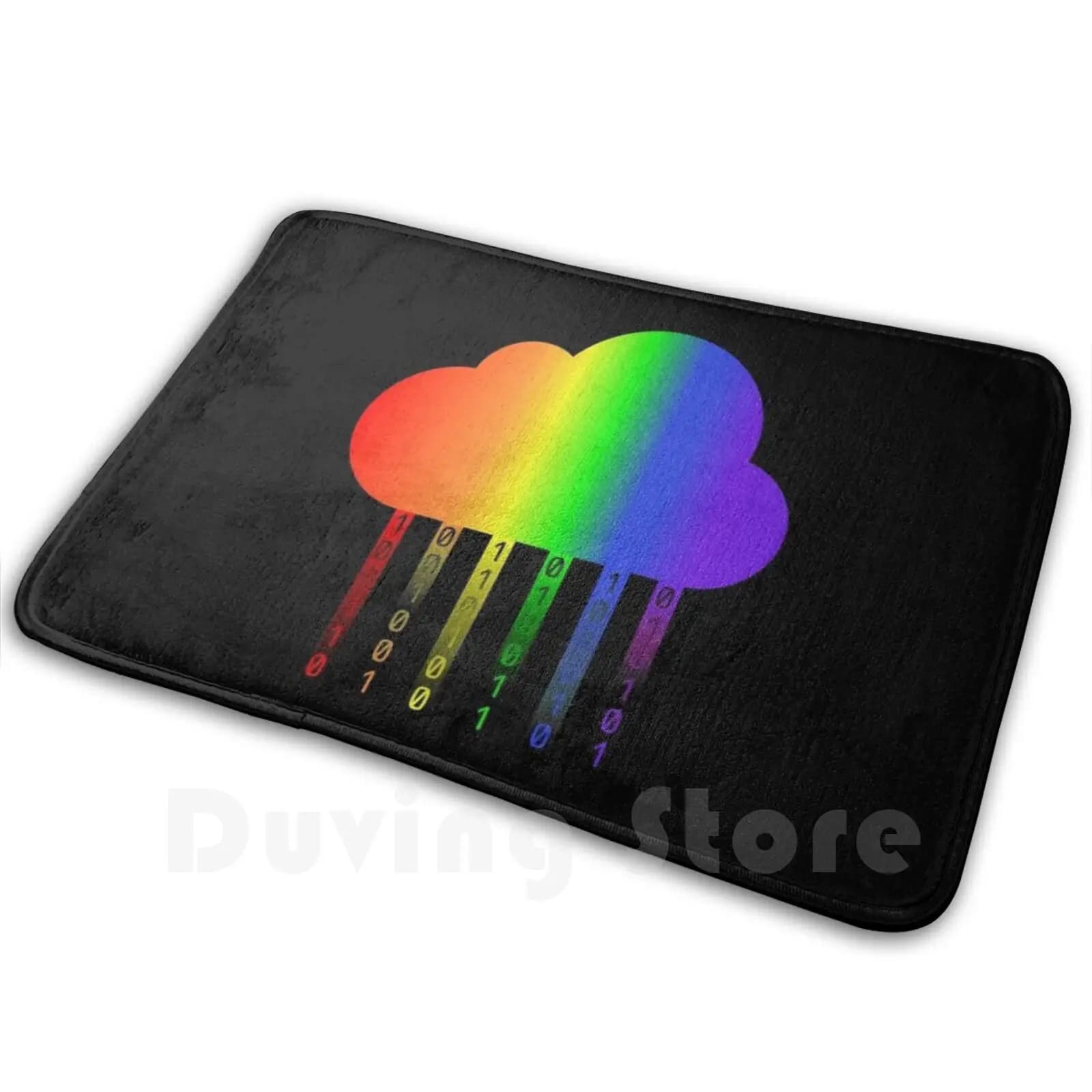 Connessione arcobaleno/Dati cloud (Arcobaleno completo) Tappetino per tappeti Cuscino per tappeti Morbido antiscivolo Dati cloud Internet Cose