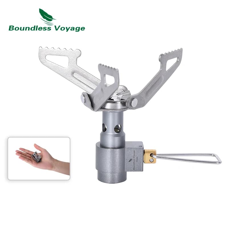 Boundless Voyage Titanium Gas Stove Outdoor Camping Kitchen Mini Ultralight Folding Burner Ti9009O