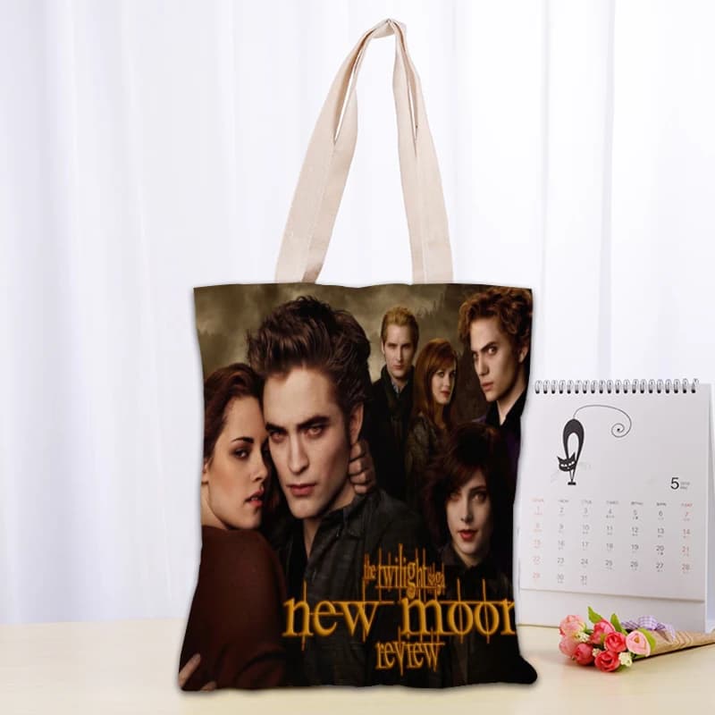 Twilight TV Tote Bag Borse in tessuto di tela da donna Borse per la spesa riutilizzabili ecologiche Borsa a tracolla utile casual da spiaggia da viaggio