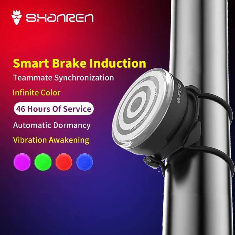 Rear Bicycle Light SHANREN itsu Pro Smart Brake Rechargeable USB LED Rechargeable MTB Rear Light for Cycling Accessories for helmet