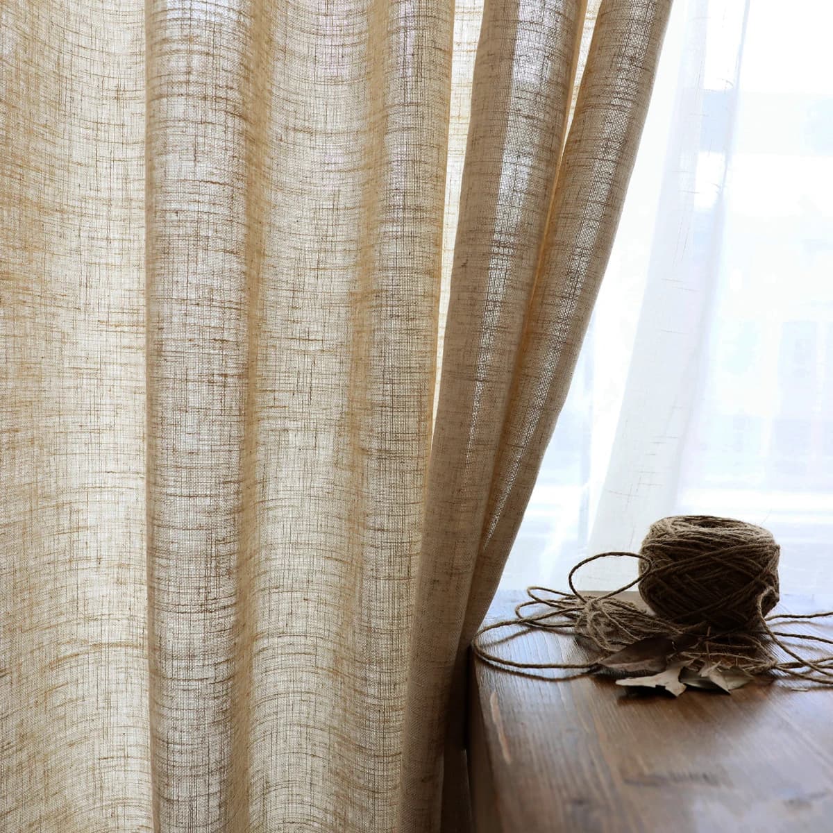 Tende moderne in lino trasparente per soggiorno e camera da letto, tinta unita, in cotone e lino, tessuto personalizzabile, semioscuranti, in ramia e tulle