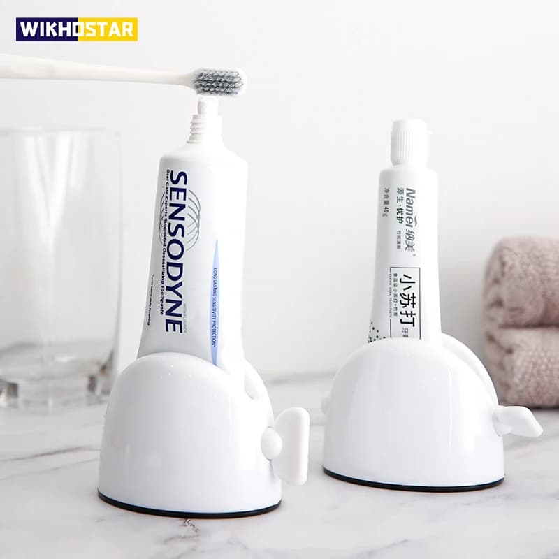 WIKHOSTAR Set di accessori per il bagno Rolling dentifricio spremiagrumi Dispenser di dentifricio detergente spremiagrumi porta dentifricio
