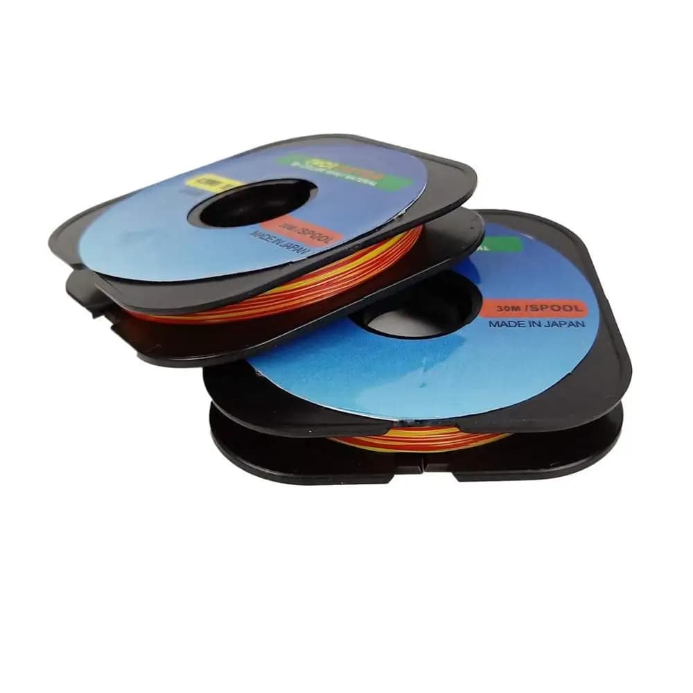 Aventik 2PACK 30m/bobina Indicatore di pesca a mosca Linea Tippet Design a due colori Alta visibilità Morso di ninfa europea