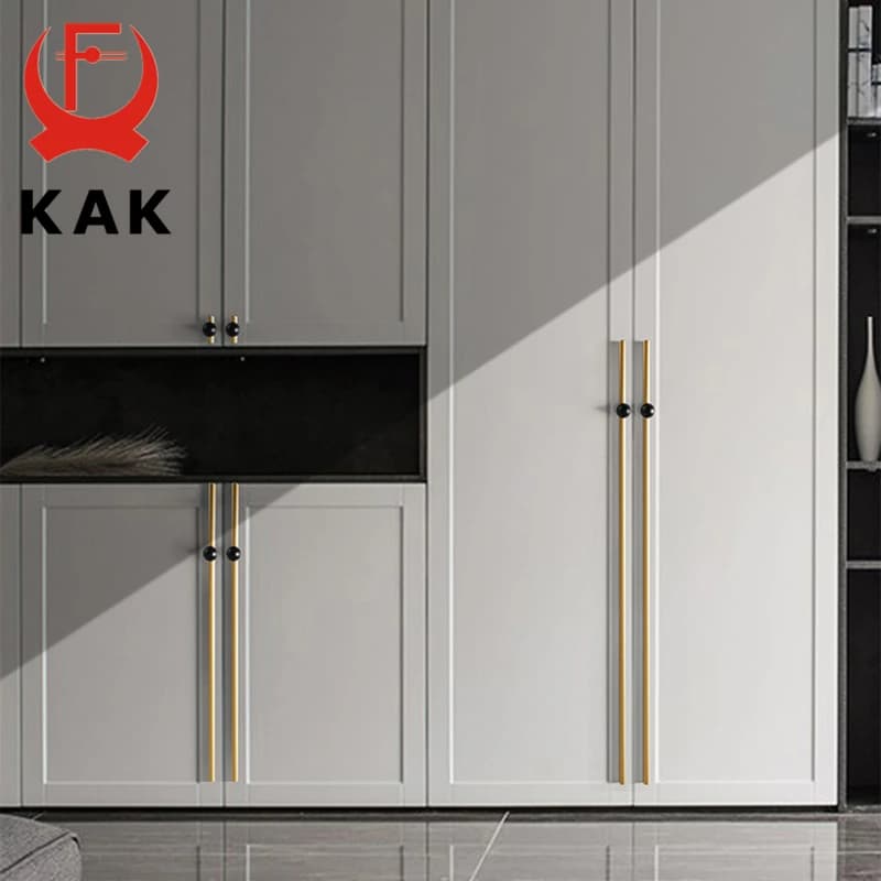Maniglia per mobili lunga nera KAK maniglie per mobili da cucina in oro 1000mm maniglie per porte dell'armadio maniglie per cassetti in lega di alluminio Hardware