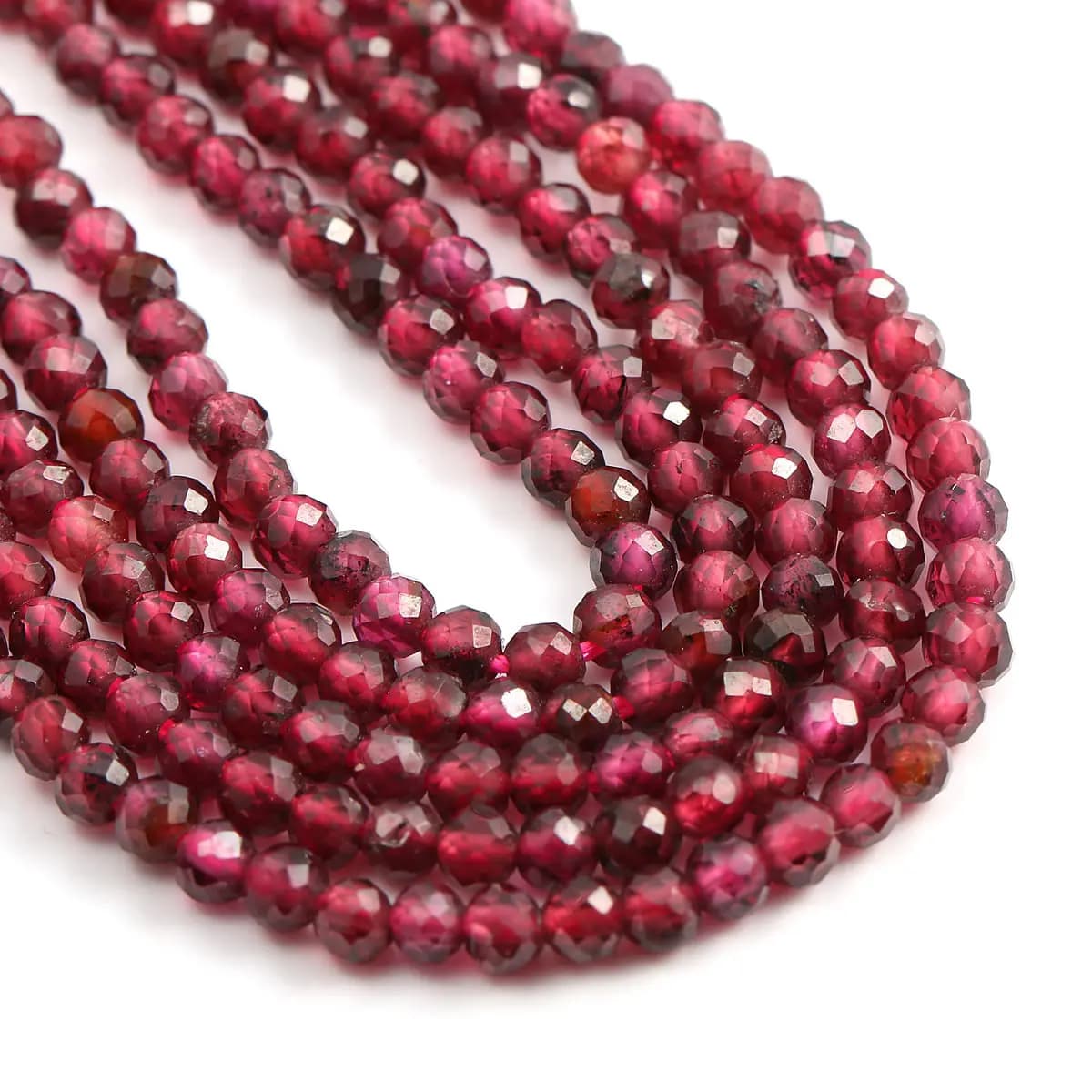Perline di granato Fine in pietra naturale piccole perle tonde sfaccettate 2 3 4 5mm fai da te per gioielli collana braccialetto fare regalo