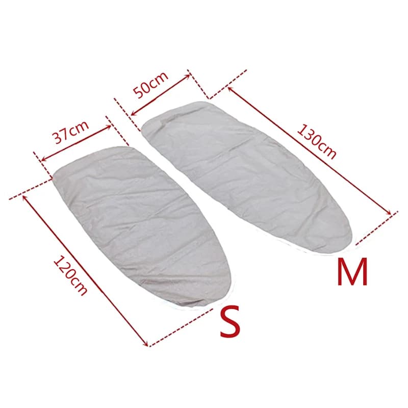 Copertura per asse da stiro imbottita rivestita in argento universale per la nuova casa, resistente al calore, riflettente, resistente alle scottature, 120 * 37 cm / 130 * 50 cm