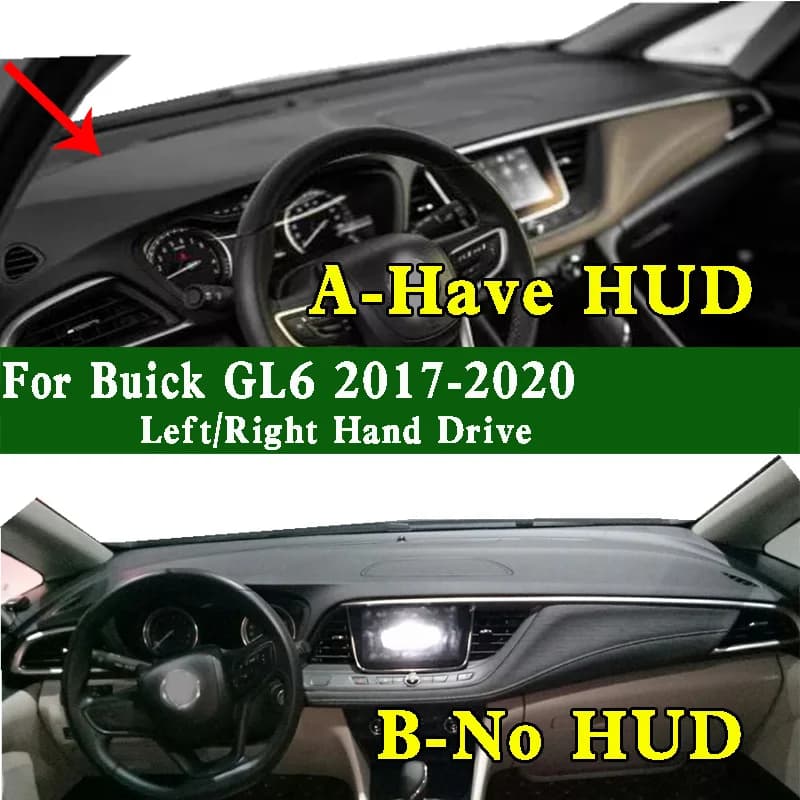 For Buick GL6 KF 2017-2020 Dashmat Dashboard Cover Instrument Panel Sunscreen Insulation Protective Pad Anti-Dirt Proof Ornament