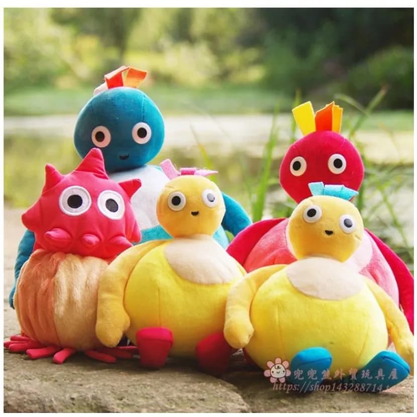 Nuovo Set di giocattoli per bambole di peluche 8 "e 12" Twirlywoos polloso Peekaboo da 4/5"