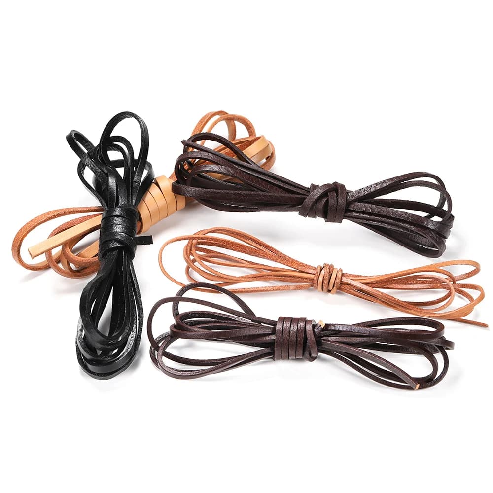 2 M/lotto 2 4 6 8 10 mm di Larghezza Piatto Genuino Cavo di Cuoio di Vaca Corda Della Cinghia Risultati Per Il Braccialetto FAI DA TE Collana creazione di gioielli forniture