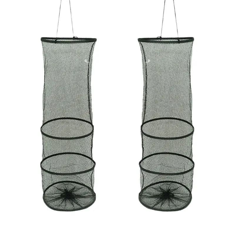 Cesto da pesca pieghevole a 3 strati Dip Net gabbia da pesca per mantenere vivi i pesci nello strumento di accessori per la pesca in acqua