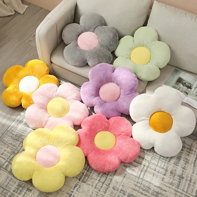 Simpatico fiore peluche cuscino farcito morbido fiore pianta cuscino cuscino decorazione divano casa