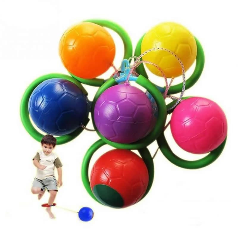 1Pcs Children Colorful Jumping Ball Jumping Cords Sports Ball Swing Toys Park Games Sports Games Air Fun Open Toy