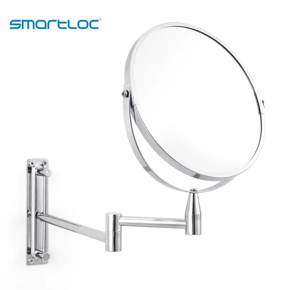 Smartloc 8 pollici Allungabile 1X5X Ingrandimento Specchio del Bagno Intelligente Specchio Specchio Per Il Trucco Parete a Specchio del Bagno Mobile A Specchio