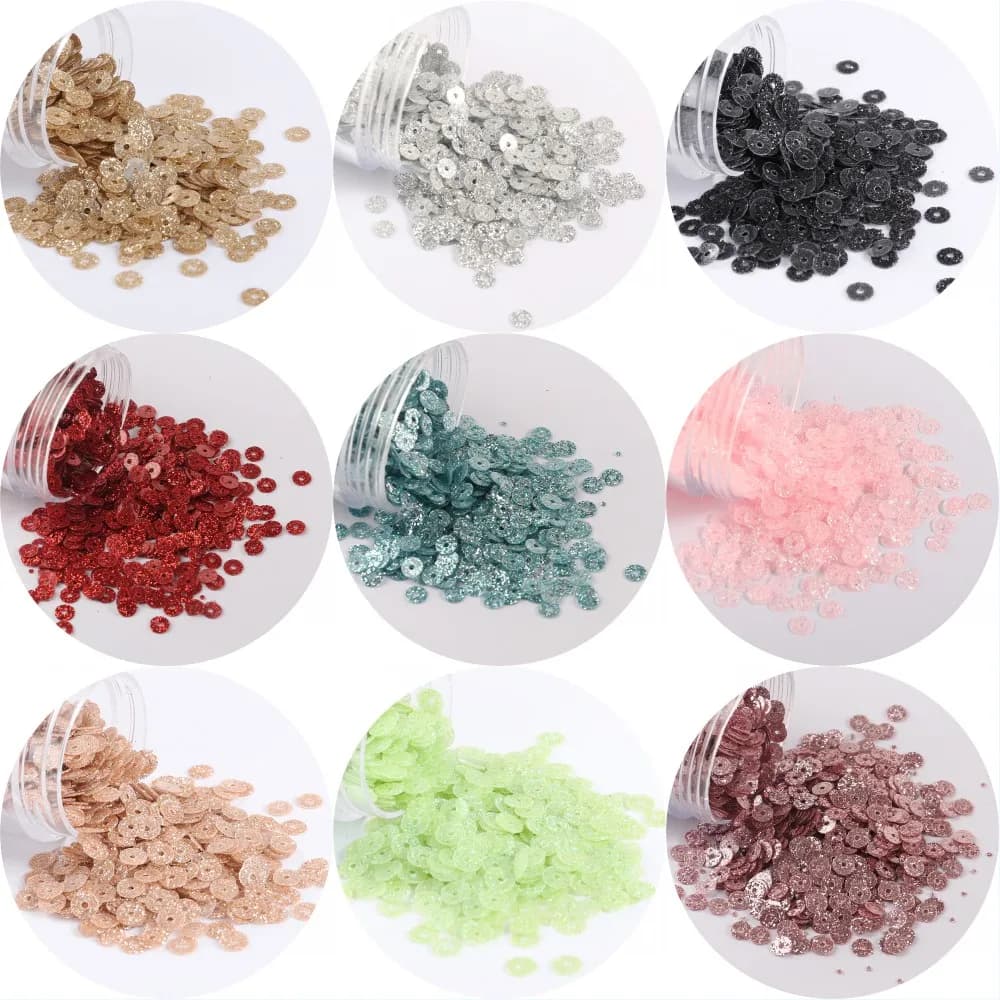 10g Pailettes 2mm 3mm 4mm PET luccica paillettes piatte rotonde paillettes allentate cucito decorazione di cerimonia nuziale Craft Scrapbook accessori fai da te