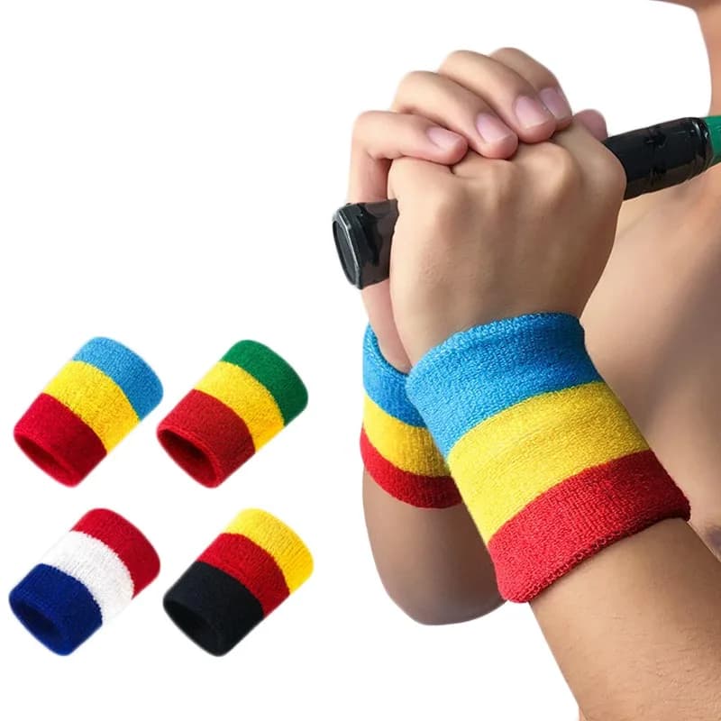 8*10 cm Polso Sweatband Basket Tennis Sport Polsino Polso Tutore Supporto Protezione Fascia di Sudore Per Reggae Punk Street Dance