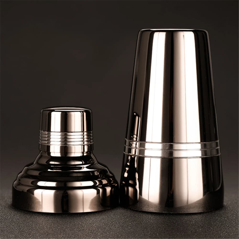 Set di miscelatori per bevande da vino da bar con finitura a specchio in stile giapponese Boston Bar da cocktail in acciaio inossidabile da 510 ml