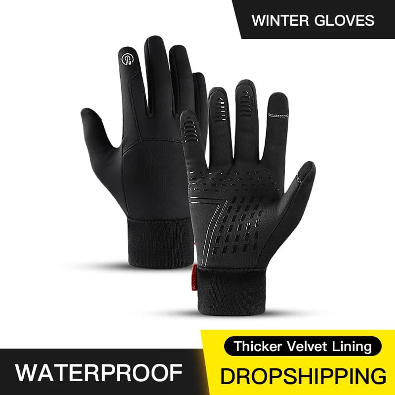 Dropshipping winter outdoor sports hot running glove Touch Screen gym Fitness full finger gloves for men women knitted gloves