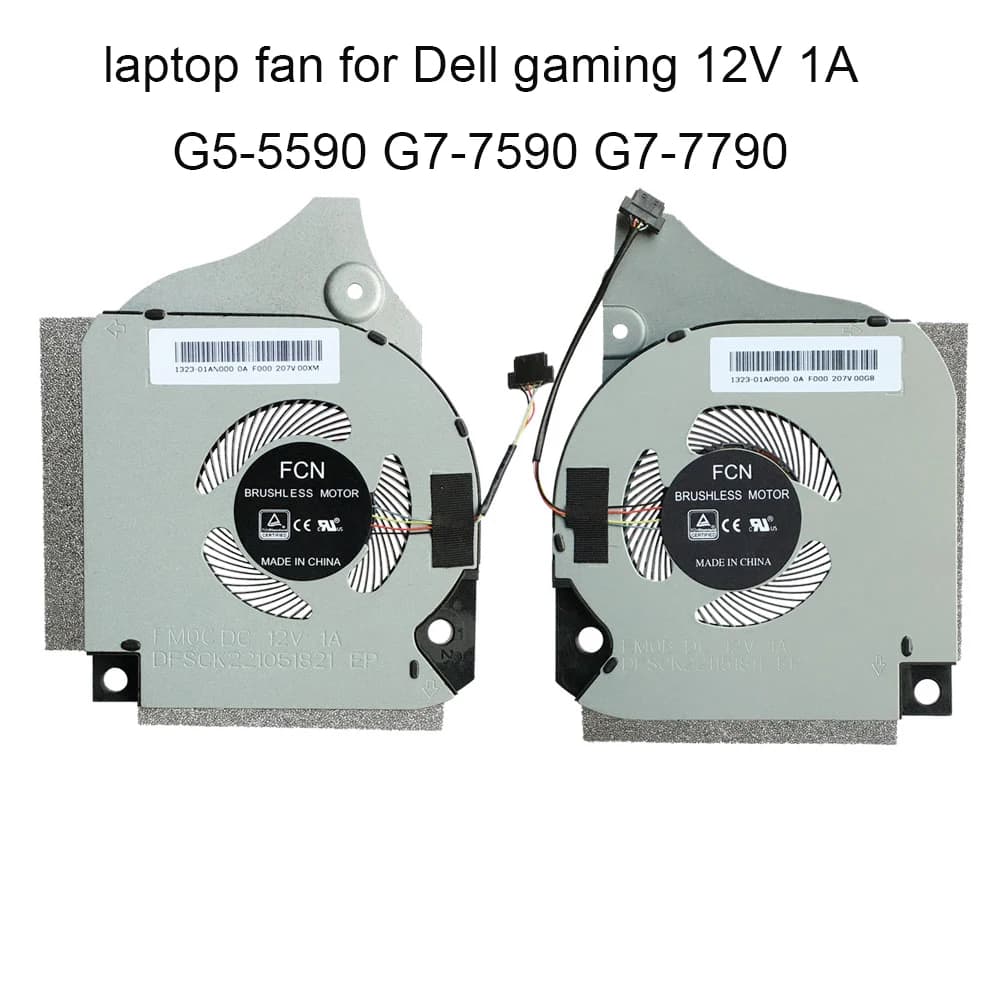 Ventole di raffreddamento CPU GPU per DELL Inspiron G5 5590 G7 7790 7590 006KT2 06KT2 09THTN 9THTN Notebook PC Ventola CPU VGA Cooler DC12V 1A