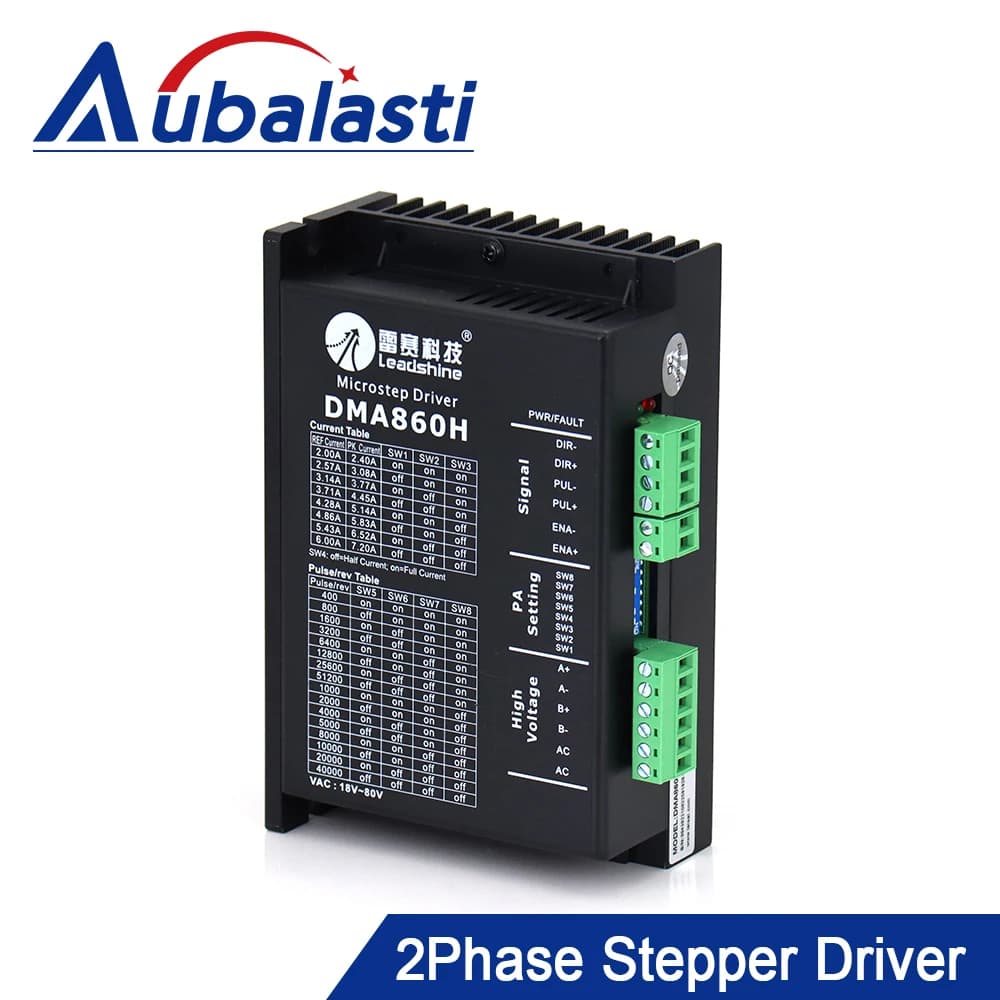 Aubalasti LeadShine Driver motore passo-passo DMA860H 2 fasi 18-80VAC 2.4-7.2A per macchina per incisione e taglio laser Co2