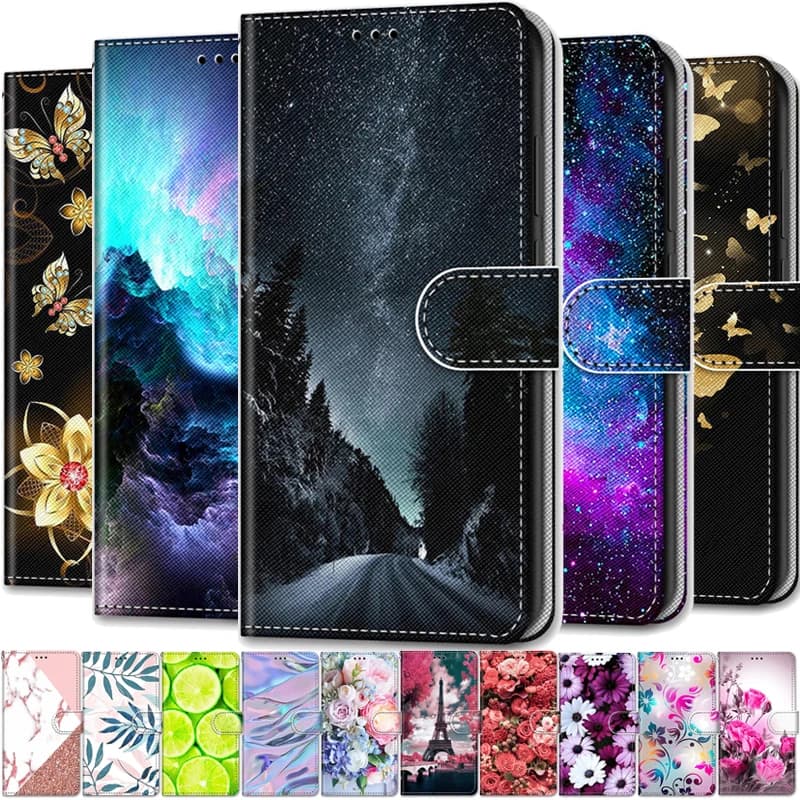Custodia magnetica in pelle per Xiaomi Redmi Note10 Nota 10Pro 10S 10 Pro Max 5G Note10S Custodia per telefono Flip Portafoglio dipinto Funda Etui