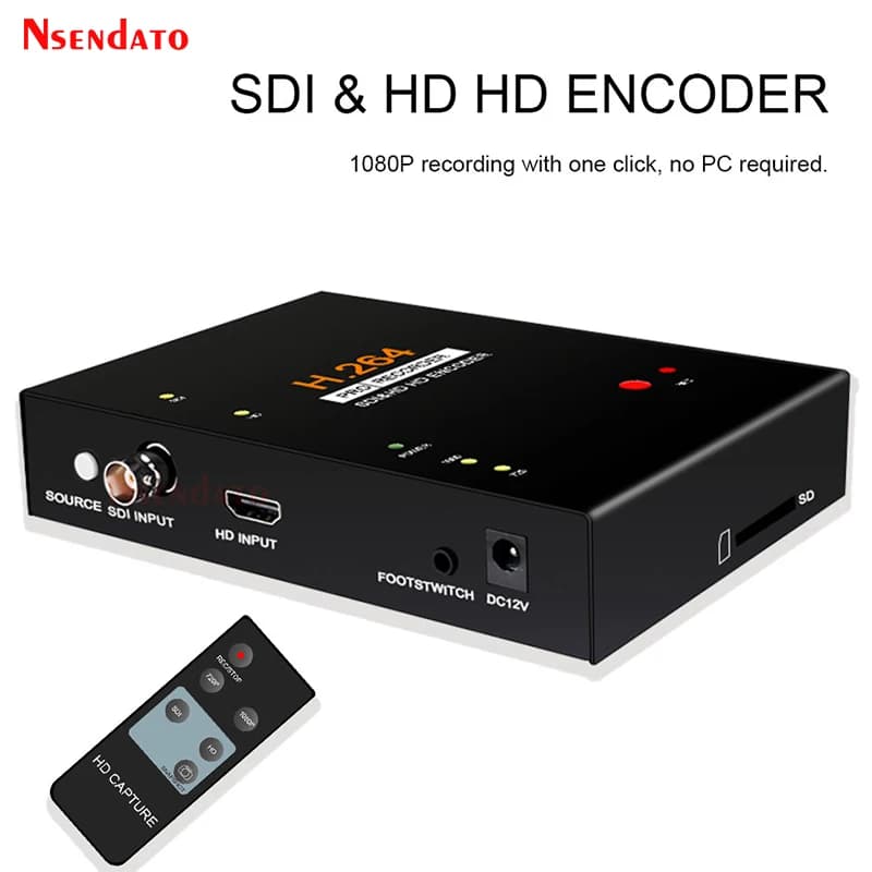 Nsendato EZCAP286 SDI HDMI H.264 Pro Registratore HDMI con Telecomando per Scheda di Acquisizione Video USB SD Disk SDI HD 3G