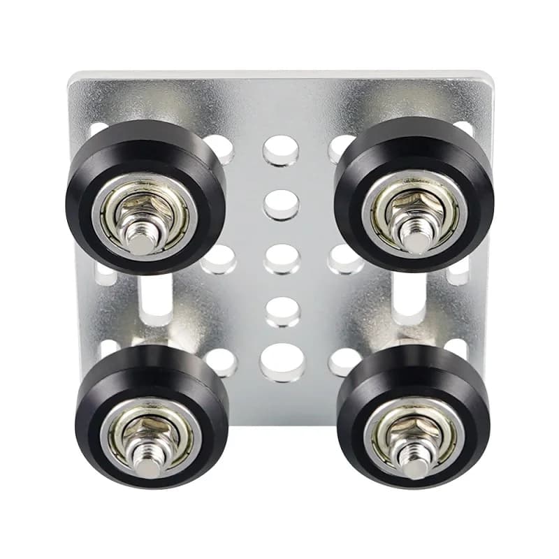 RAMPS 3D Printer Stand Kit Pulleys Silver/Black Aluminum Profile with Wheels Pulley Parts for Aluminum Profiles with V Slot
