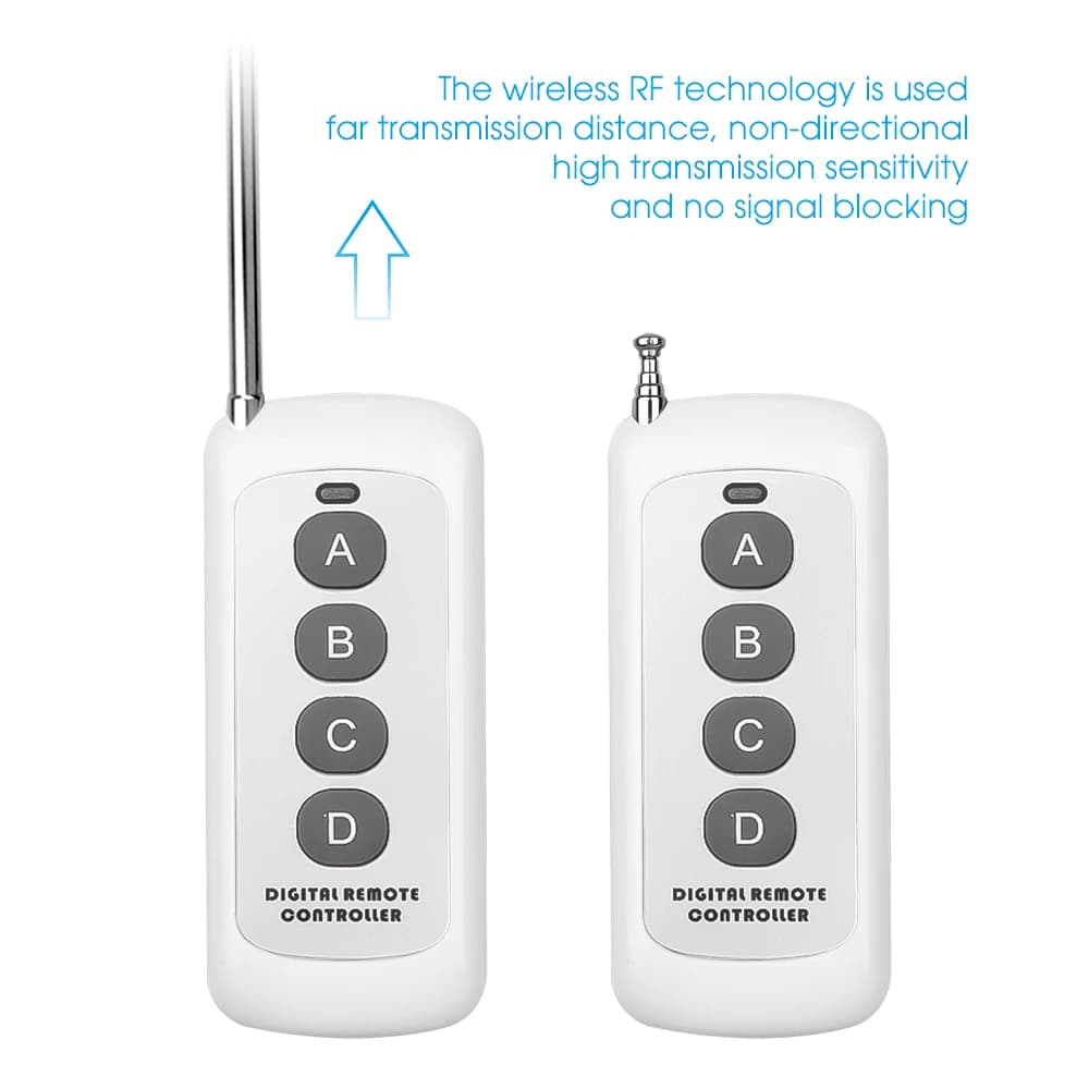 433Mhz telecomando codice di apprendimento 1527 modulo RF Wireless 2/4/6/8 pulsante Antenna portata 1000m a lungo raggio