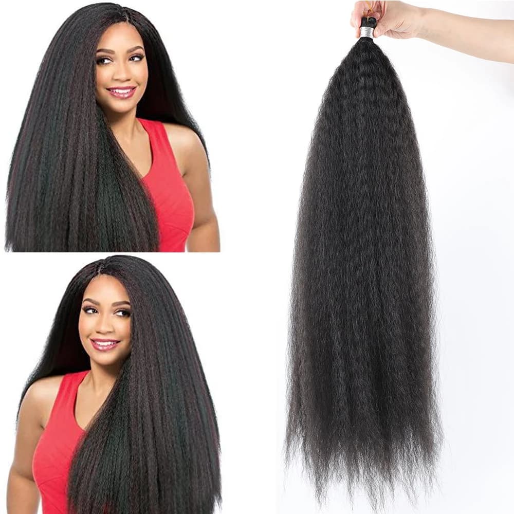 Estensioni dei capelli intrecciati all'uncinetto sintetici Capelli finti ricci afro crespi per trecce all'uncinetto Treccia con gancio per capelli sintetici