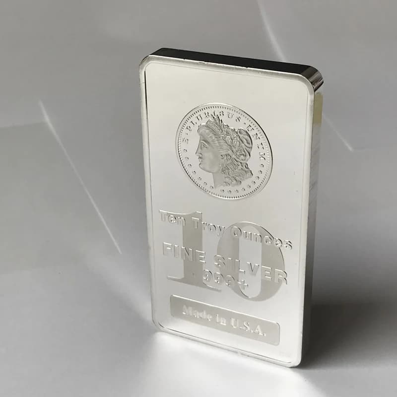 1 Pc mestiere Non magnetico 10 OZ moneta placcata argento distintivo USA da collezione decorazione commemorativa regalo sottovuoto Bar di imballaggio