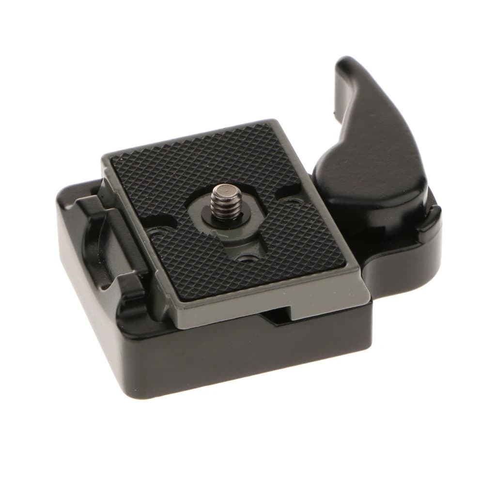 For quick connection adapter Manfrotto 323 RC2 with clamp for quick release plate 200PL-14 and portable table support Mini tripod