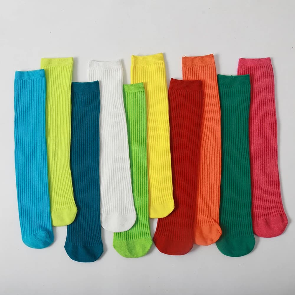 Calze al ginocchio per bambini, bambine, neonati, donne, con fiocco, in cotone, con volant, divertenti, accessori per neonati