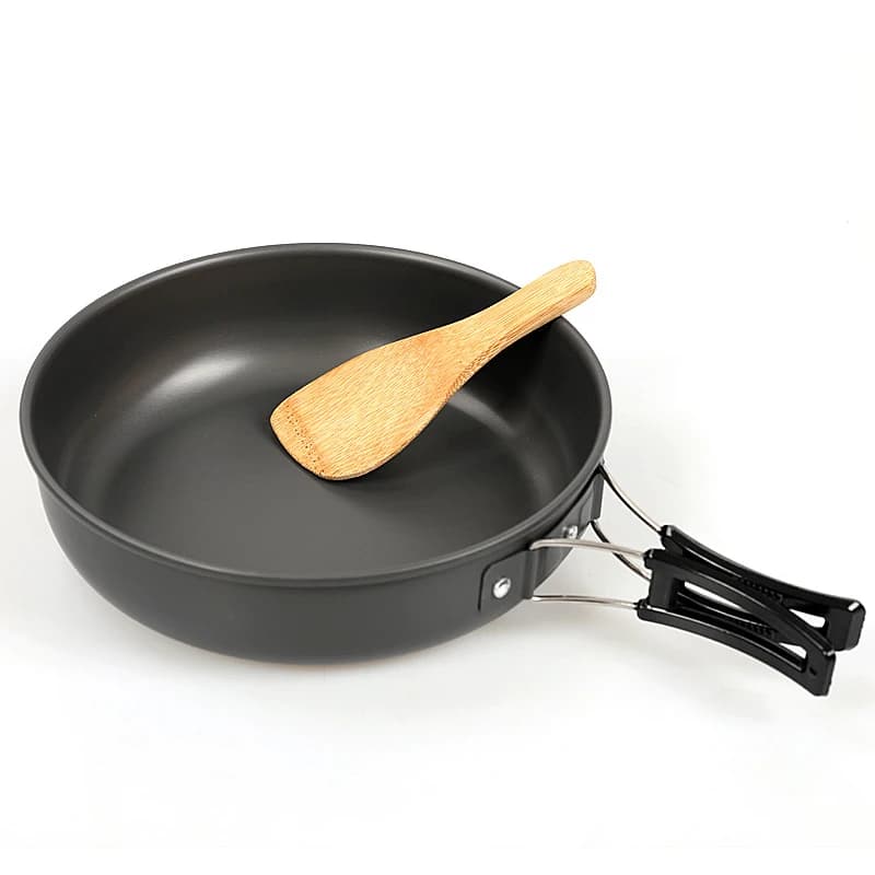 200x55mm Outdoor portable pan Small camping pan Picnic Pentole Non-stick pan Kitchen utensils Camping tools